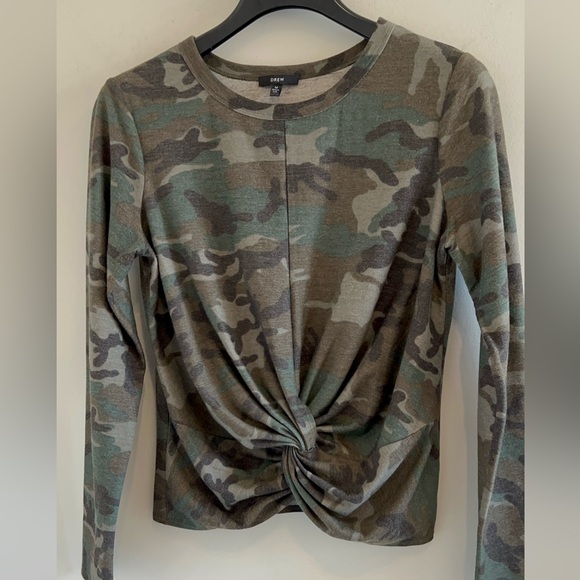 DREW, Womens, Twist Tie, Front, Camouflage, Top. - Picture 2 of 10
